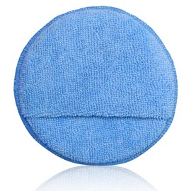 Generic Microfiber Wax Applicator, Ultra-Soft Microfiber Wax Applicator Pads with Finger Pocket Wax Applicator for Cars Wax Applicator Foam Sponge (Blue, 5"" Diameter, Pack of 5)