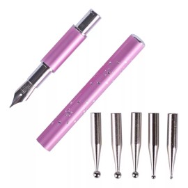 Nail Estilografo Con 5 Punteros Decoracion De Uñas Tinta China