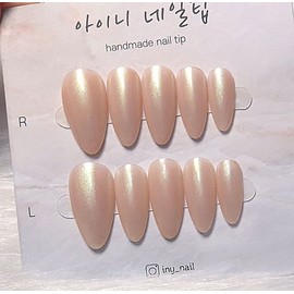 [In-store special discount] Glossy glazed donut handmade nail tip - Coffin / [입점초특가할인]유광 글레이즈드 도넛 수제네일팁 - 코핀