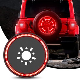 Nilight Spare Tire Brake Light Wheel Light 3rd Third Brake Light for 2018 2019 2020 2021 2022 2023 2024 2025 Jeep Wrangler JK JKU JL JLU