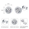 Shuxin Silver Stud Earrings for Women, 925 Sterling Silver Cubic