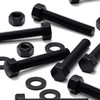 10x Black Polypropylene (PP) Hex Head Bolts M12 x 70