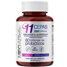 Probiticos 60 Billones y 11 Cepas e Inulina de Agave  Suplemento Alimenticio con Probiticos y Prebiticos a Base de Sbila, B. Lactis y L. Rhamnosus... 