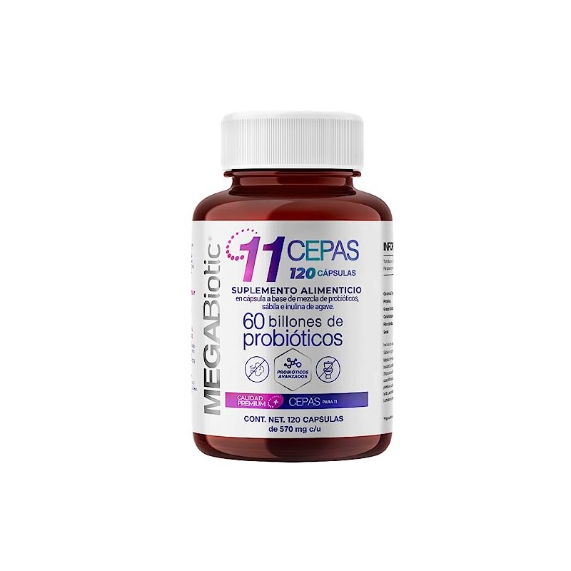 Probiticos 60 Billones y 11 Cepas e Inulina de Agave