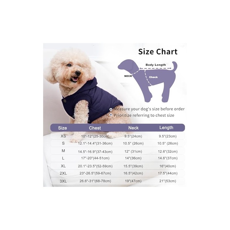 Vecomfy Sudadera con capucha para perro extra cálida con forro