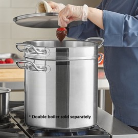 TrueCraftware-16 Quart Stainless Steel Double Boiler Cover 11-5/8" Diameter x 5/8" Thickness- Steam Melting Pot Cover Stainless Steel for Melting Chocolate Candy Butter and Cheese Dishwasher Oven Safe