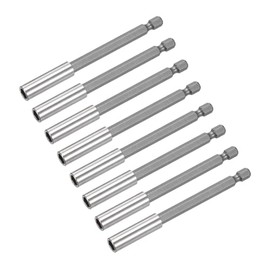 sourcing map 8pcs 1/4 Inch Hex Shank by 4 Inch Magnetic Bit Holder Extension, Quick Release Screwdriver Drill Power Tool