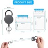 3 Pcs Llavero Retráctil, Gafete de Metal Electrochapado con 6