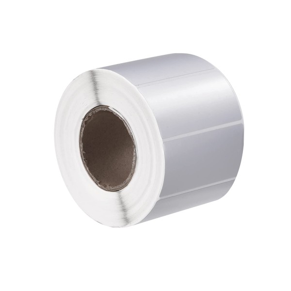 sourcing map Direct Rectangle Label Sticker Metallic Silver 2x1.57 Inch