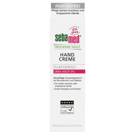 Sebamed Trockene Haut Urea Akut 5% Handcreme parfumfrei, pflegt extrem trockene und strapazierte HÃ¤nde, lindert Rissigkeit und Rauheit, 75 ml (1er Pack)