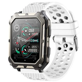 Compatible with PUREROYI Military Smart Watches Bands, Lamshaw Silicone Replacement Wristbands Sport Strap with Metal Buckle Compatible with PUREROYI 1.83'' C20 Pro Military/meoonley 1.83'' C20 Pro