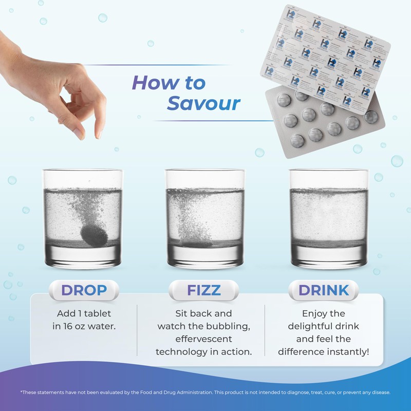 WELLNESS EXTRACT Wellness Extract H2 Molecular Hydrogen Water Tablets with