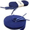 YJRVFINE Single Sided Velvet Shoelaces: 2 Pairs 71 Inch Navy