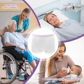 Bisienya 5 Pack High Density Mesh Disposable Pants, Net Pants for Incontinence Pads, Disposable Maternity Knickers, for Maternity Incontinence Daily Travel (White)