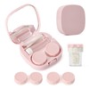 Contact Lens Travel Kit with Cleaner Washer, Portable Contact Box