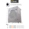 Mr.You Washing Machine Dustproof Cover for Front Washing Machine (Silver)
