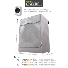 Mr.You Washing Machine Dustproof Cover for Front Washing Machine (Silver)