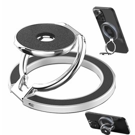 MagSafe Ring Grip, Double-sided Magnet, Super Strong Magnetic Force, Magsafe, Magnetic Ring, Holder, Ultra Lightweight, Thin, Premium Alloy Material, Compatible with All iPhone16, 15, 14, 13, 12,