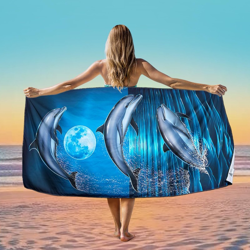 Zomer Beach Towel Large 90 x 180 cm Quick-Drying Microfibre