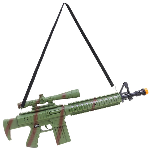 Toyland® Combat Style Toy Machine Rifle With Light & Sound - Role Play - Army Fancy Dress