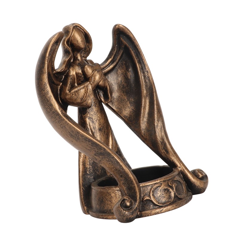Candle Holder Resin Candlestick Base Angel Figurine Design Home Decoration