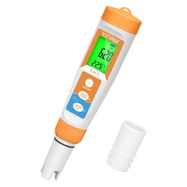YINMIK Pool Salt Tester New Update 5 in 1 pH TDS EC Salinity Meter for Saltwater Swimming Pools Hot Tub Digital Salinity Tester for Saltwater Aquarium Water More Accuracy pH and ppm Meter Hydroponic…
