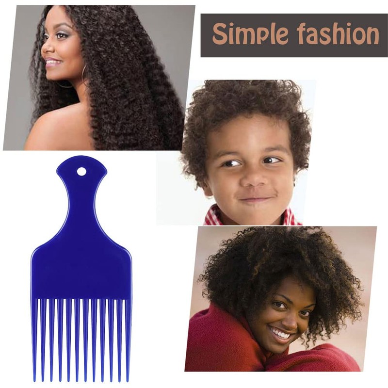 6 pcs Afro Comb, Plastic Smooth Hair Pick Comb Wide