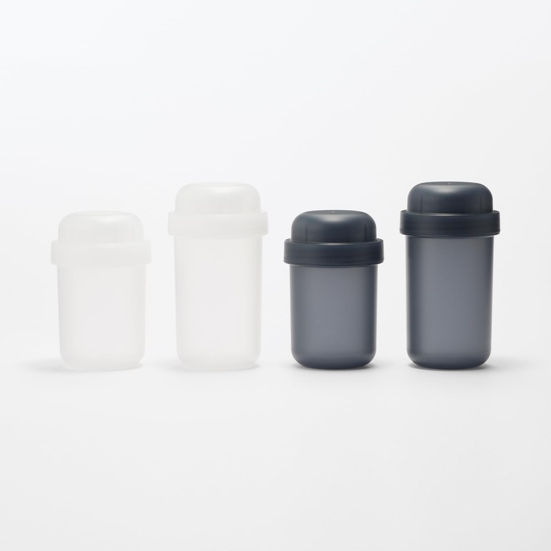 MUJI 84683879 Lunch Capsule with Topping Cup, Black, 15.7 fl