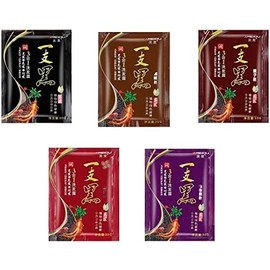 10 PACK Shampoo Tinte Instantáneo - Cubre Canas Naturalmente en tan solo 15 min. Jengibre shampoo con tinte paquete con 10 sobres de 30 grs c/u (rojo)
