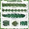 6 Pcs Artificial Palm Leaves Table Runners, 72 Inch Tropical