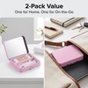 2Pack 2-in-1 Dental Floss & Cotton Swab Cases with Mirror