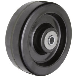 RWM Casters DUR-0620-08 6" Diameter X 2" Width Durastan Phenolic Wheel with Straight Roller Bearing, 1200 lbs Capacity, 1/2" Axle Diameter, Black