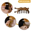 LALAFINA Wooden Comb Scalp Massager Wide Toothed Hair Brush for