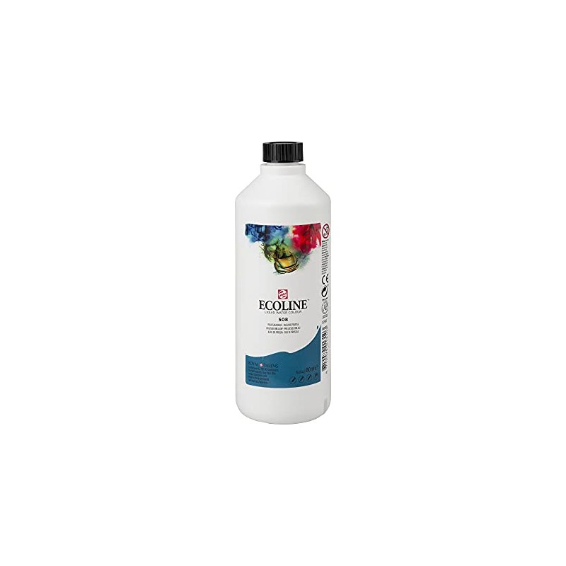 Royal Talens Ecoline Liquid Watercolor, 490ml Bottle, Prussian Blue (11725080)