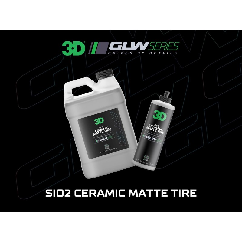 3D SiO2 Ceramic Matte Tire Shine, GLW Series | Hydrophobic
