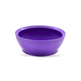 CaliBowl Large Non-Spill Plastic Bowl Set - 28oz Reusable Kitchen Bowls with Concave Inner Lip and Non-Slip Base - For Cereal, Soups, Mixing and Serving - Set of 4 - Sunset Purple
