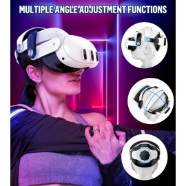 YRXVW Head Strap Compatible with Meta Quest 3S/3 VR Accessories, Enhanced Comfort Stability and Reduce Facial Stress, Adjustable Replacement Head Strap for Quest 3S/2/3 Elite Strap Accessories