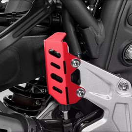 Modeer For Yamaha Tenere700 Rally XTZ690 XTZ700 T7 2019-2022 Motorcycle Accessories CNC Rear Brake Cylinder Protective Cover Protective Film XTZ 690 Tenere 700 T 7 (Red-1)
