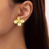 Gold Flower Earrings for Women Enamel Flower Statement Stud Earring