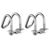 Surprecision 2 Pcs Cross-Connector Pipe Clip Galvanized Steel Cross Pipe