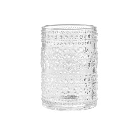 Pioneer Woman Channing Embossed Glass Tumbler Clear 11oz Vintage Inspired New