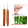 2Pcs Dreadlock Crochet Hook,Soft Touch Steel 0.5mm Crochet Hook,Dreads Dreadlock