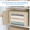 3Pack Foldable Storage Bins - Frame Storage Box Linen Fabric