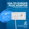 Orei American USA To European Schuko Germany Plug Adapters CE