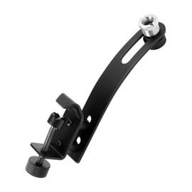 QWORK Drum Microphone Shockproof Clip, Metal Construction, Adjustable C-Clamp Rim Mount for 6"-18" Drums, 3 Pcs