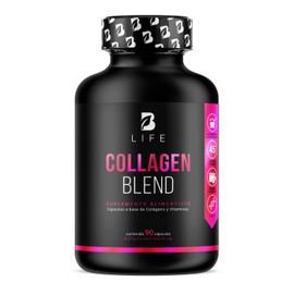 Colágeno Hidrolizado de 90 Cápsulas. Ingredientes naturales: Biotina, Ácido Hialurónico, Ácido Fólico, Vitamina E, Vitamina A y Vitamina C. Collagen Blend B Life.
