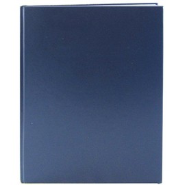 BookFactory Large Blue Blank Book/Blank Notebook - 168 Pages Blank Format 8 7/8" x 11 1/4" Blue Cover Section Sewn Hardbound (BLA-168-LBS-A-LBT00)