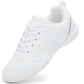 GlideMoves Cheer Shoes Girls Cheerleading Shoes Dancing Training Sneakers Boys and Girls Big Kid Size 2 White 34