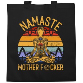 Shirtracer - Cotton Bag - Yoga and Wellness Gift - Namaste Mother, 1 black