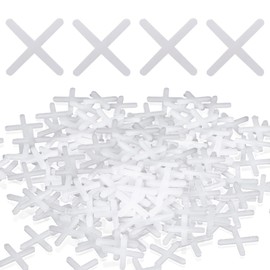 500 Stück Weiß Fliesenkreuze, 3mm Kunststoff Fugenkreuze, Dekorative Fliesen, Kunststoff-Kreuzabstandshalter für Wand- und Bodenfliesen, weiße Fliesenabstandshalter